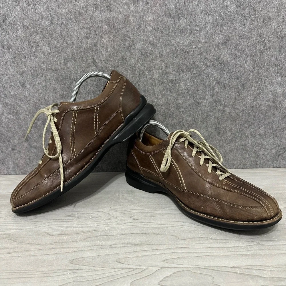 Johnston & Murphy Mens Brown Leather‎ Lace Up Oxford Shoes 20-7477 Size 9.5